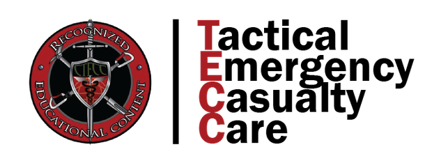 TECC — Tactical Emergency Casualty Care, com selo C-TECC (Recognized Educational Content)